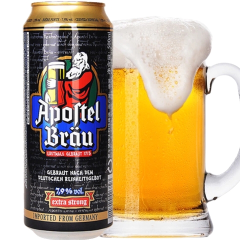 Bia Đức Apostel Brau Extra Strong 7,9% - Lon 500ml - Thùng 24