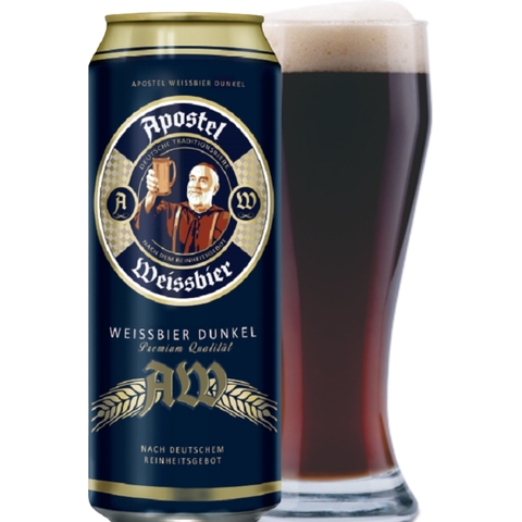 Bia Đức Apostel Weissbier Dunkel 5,3% - Lon 500ml - Thùng 24