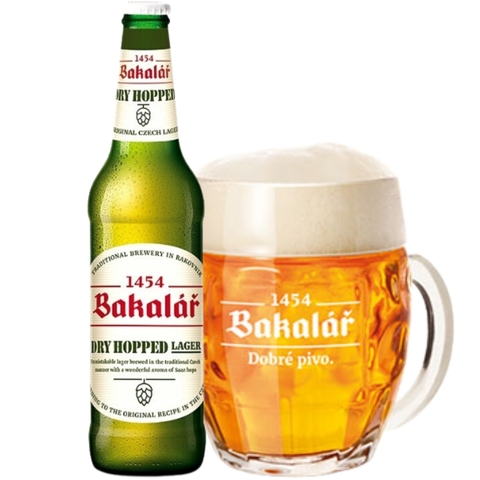 Bia Tiệp Bakalar Dry Hopped 5,2% - Chai 500ml - Thùng 20