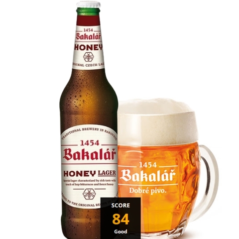 Bia Tiệp Bakalar Honey Lager 5,8% - Chai 500ml - Thùng 20