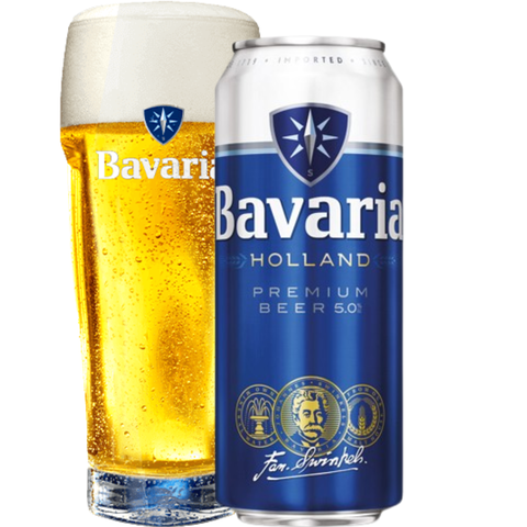 Bia Hà Lan Bavaria Premium Pilsner 5,0% - Lon 500ml - Thùng 24