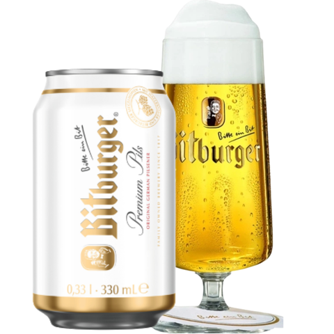 Bia Đức Bitburger Pils 4,8% - Lon 330ml - Thùng 24