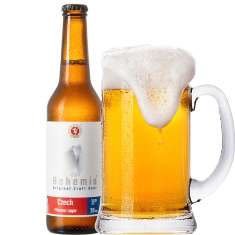 Bia Craft Tiệp Bohemia Pilsener Lager 4,8% - Chai 330ml - Thùng 24
