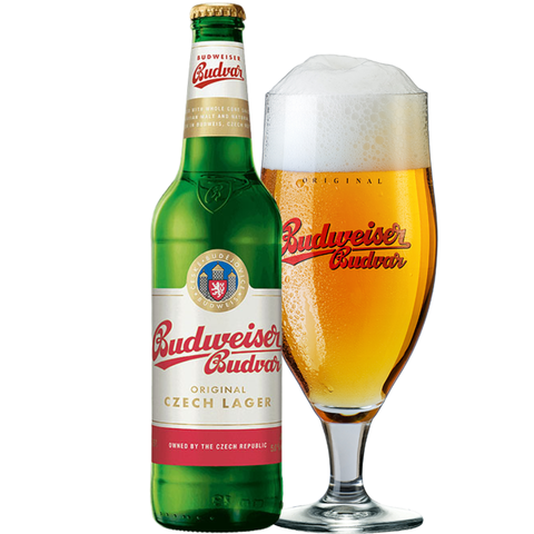 Bia Tiệp Budweiser Budvar Lager Vàng 5,0% - Chai 330ml - Thùng 24