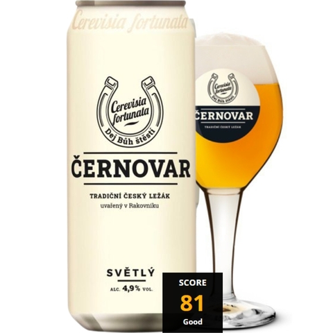 Bia Tiệp Cernovar Light 4,9% - Lon 500ml - Thùng 24