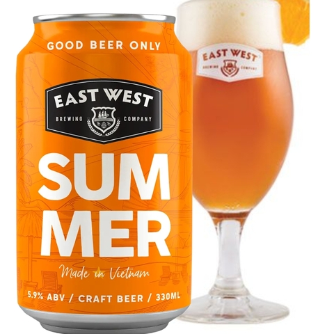 Bia Craft East West Summer Hefeweizen lon 330ml - 5,9%
