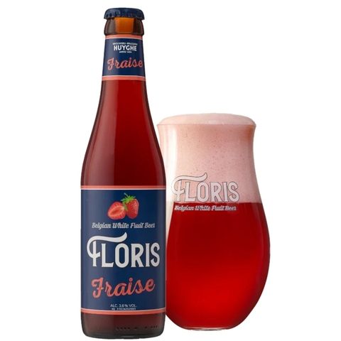 Bia trái cây Bỉ Floris Fraise Dâu 3,6% - Chai 330ml - Thùng 24