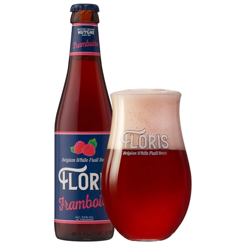 Bia trái cây Bỉ Floris Framboise Mâm xôi 3,6% - Chai 330ml - Thùng 24