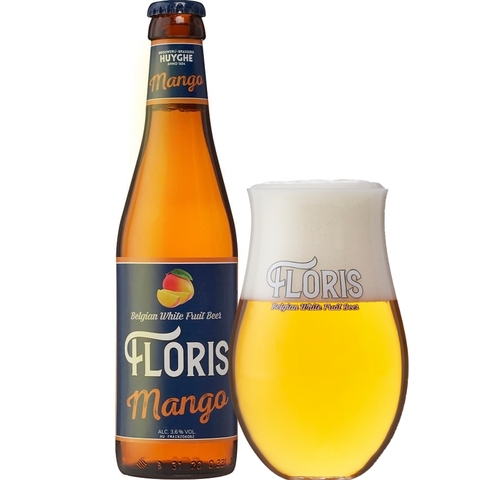 Bia trái cây Bỉ Floris Mango Xoài 3,6% - Chai 330ml - Thùng 24