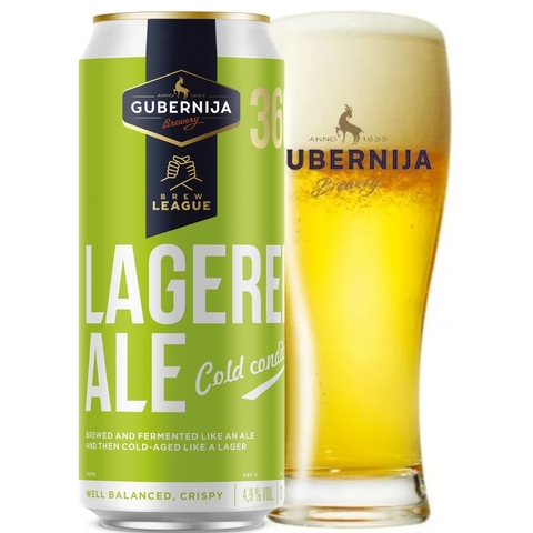 Bia Litva Gubernija Lagered Ale 4,9% - Lon 500ml - Thùng 24