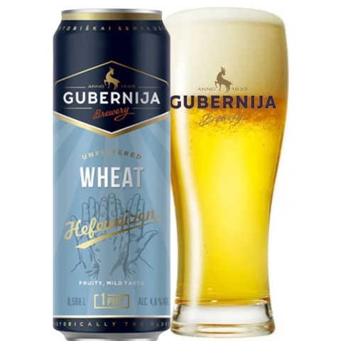 Bia Litva Gubernija Wheat Hefeweizen 4,8% - Lon 568ml - Thùng 24