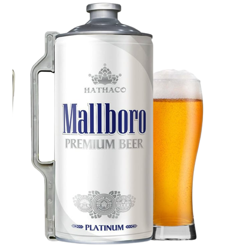 Bia VN Hathaco Mallboro Platinum 5,2% - Bình 2000ml - Thùng 4