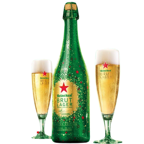 Bia Hà Lan Heineken Brut Lager 5,0% - Chai 750ml - Thùng 6