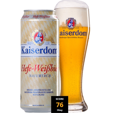 Bia Đức Kaiserdom Hefe Weissbier 4,7% -  Lon 500ml - Thùng 24