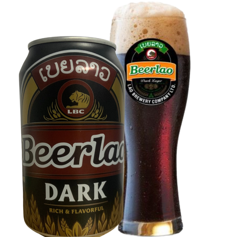 Bia Lào Dark 5,0% - Lon 330ml - Thùng 24