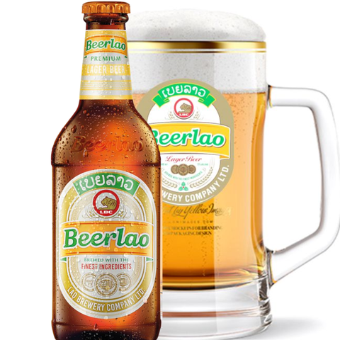 Bia Lào Lager 5,0% - Chai 330ml - Thùng 24