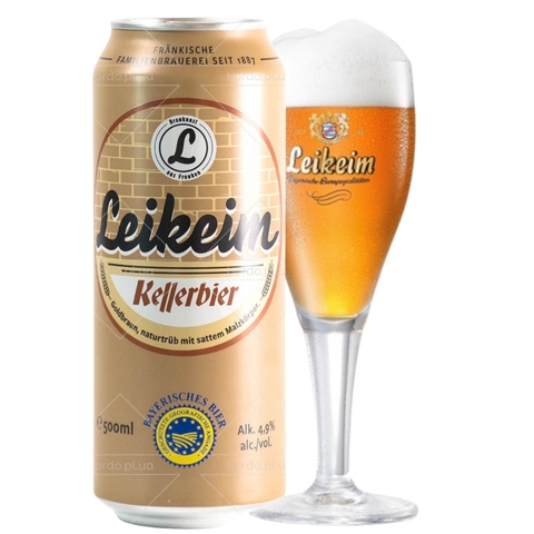 Bia Đức Leikeim Kellerbier 4,9% - Lon 500ml - Thùng 24