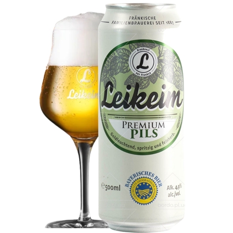 Bia Đức Leikeim Pils 4,9% - Lon 500ml - Thùng 24