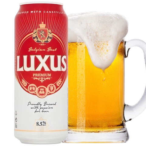 Bia Bỉ Luxus Premium 8,5%  - Lon 500ml - Thùng 24