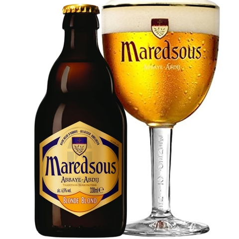Bia Bỉ Maredsous Blond 6,0% - Chai 330ml - Thùng 24