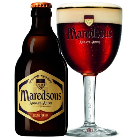 Bia Bỉ Maredsous Brune 8,0% - Chai 330ml - Thùng 24