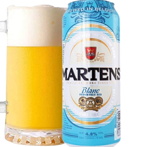 Bia Bỉ Martens Blanc 4,8% - Lon 500ml - Thùng 24