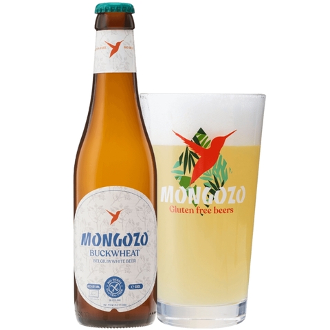 Bia Bỉ Mongozo Buckwheat White 4,8% - Chai 330ml - Thùng 24