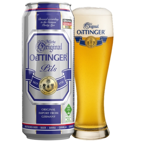 Bia Đức Oettinger Pils 4,7% - Lon 500ml - Thùng 24