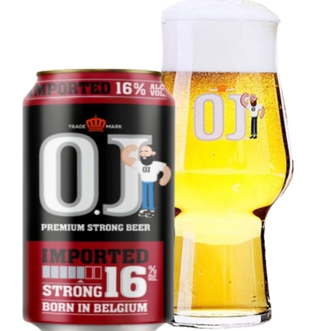 Bia Bỉ OJ Strong Imported 16,0% - Lon 330ml - Thùng 24