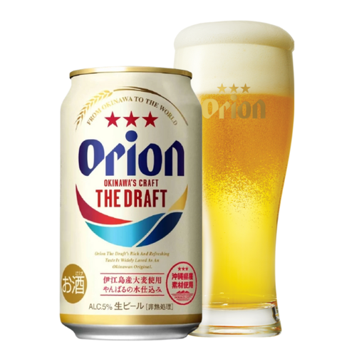 Bia Nhật Orion Draft Lager 5,0% - Lon 350ml - Thùng 24