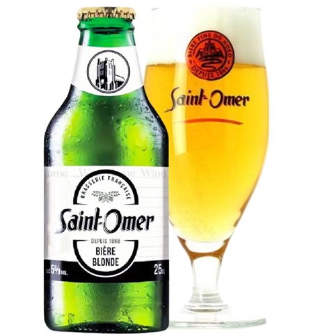Bia Pháp Saint Omer Lager 5,0% - Chai 250ml - Thùng 24