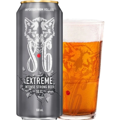 Bia Hà Lan 8.6 Extreme 10,5% - Lon 500ml - Thùng 24