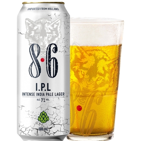 Bia Hà Lan 8.6 IPL 7,0% - Lon 500ml - Thùng 24