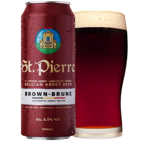 Bia Bỉ St.Pierre Brune 6,5% - Lon 500ml - Thùng 24