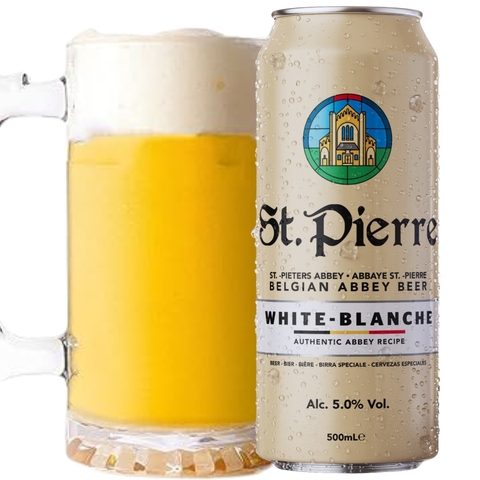 Bia Bỉ St.Pierre White Blanche 5,0% - Lon 500ml - Thùng 24
