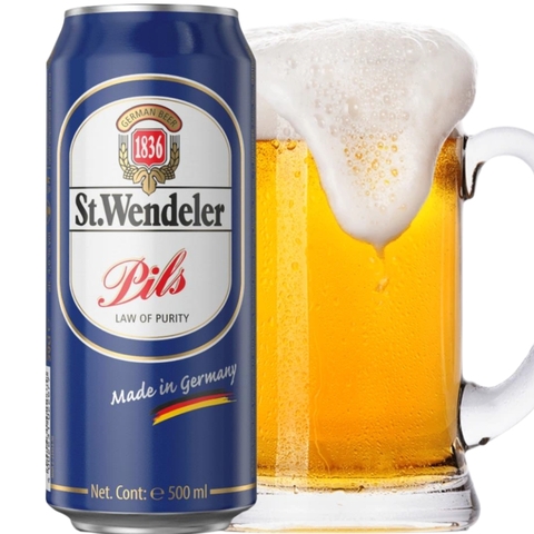 Bia Đức ST. Wendeler Pils 4,6% - Lon 500ml - Thùng 24