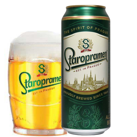 Bia Tiệp Staropramen Premium Lager 5,0% - Lon 500ml - Thùng 24