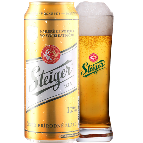Bia Tiệp Steiger Vàng 5,0% - Lon 500ml - Thùng 24