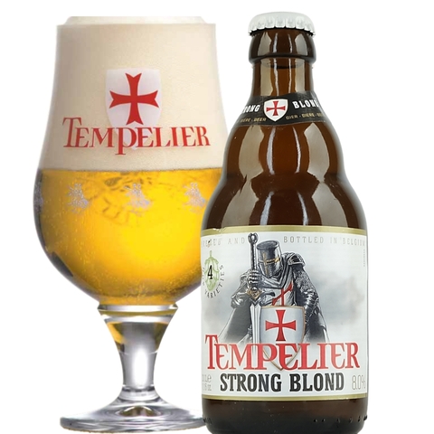 Bia Bỉ Tempelier Strong Blond 8,0% - Chai 330ml - Thùng 24