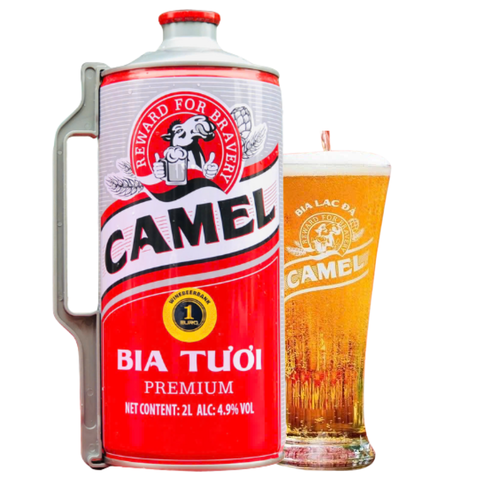 Bia VN Camel Premium 4,9% - Bình 2L - Thùng 4