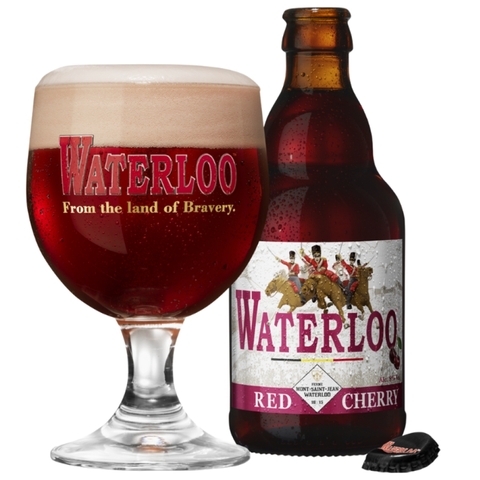 Bia trái cây Bỉ Waterloo Red Cherry 8,0% - Chai 330ml - Thùng 24