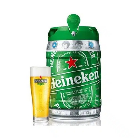 Bia Hà Lan (Nhập) Heineken Lager 5,0% - Bom 5 Lít - Thùng 2