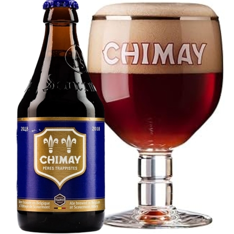 Bia Bỉ Chimay Xanh Blue Trappist 9,0% - Chai 330ml - Thùng 24