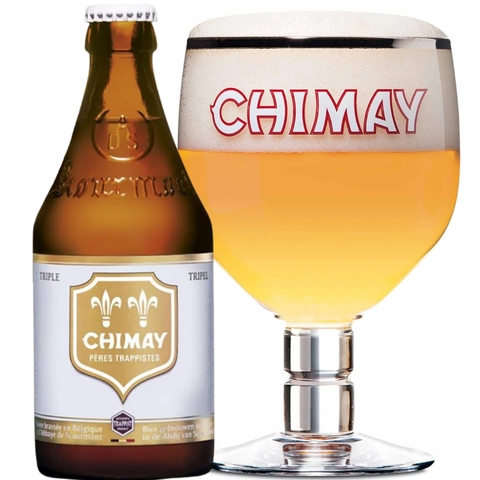 Bia Bỉ Chimay Trắng Triple Trappist 8,0% - Chai 330ml - Thùng 24