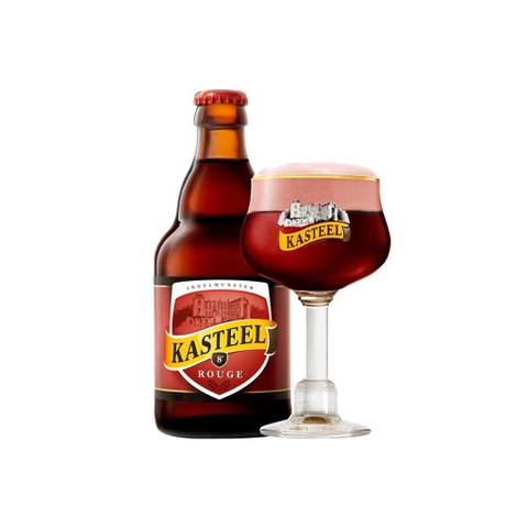 Bia trái cây Bỉ Kasteel Rouge 8,0% - Chai 330ml - Thùng 24