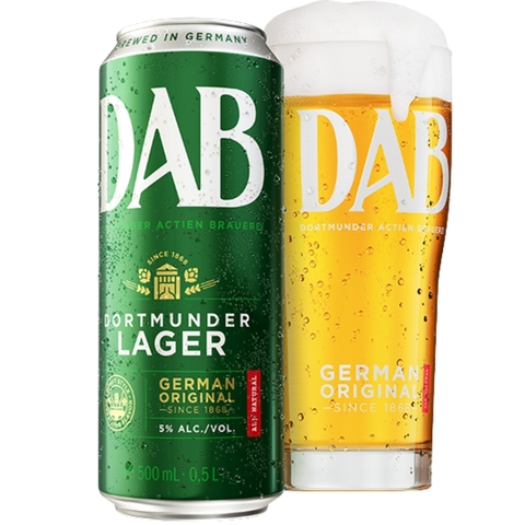 Bia Đức DAB Export Lager 5,0% - Lon 500ml - Thùng 24