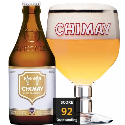 Bia Bỉ Chimay Trắng Triple Trappist 8,0% - Chai 330ml - Thùng 24