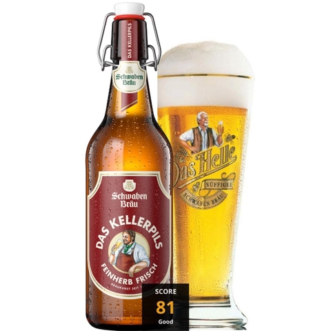 Bia Đức Schwaben Brau Das Keller Pils 5,0% - Chai 500ml - Thùng 20