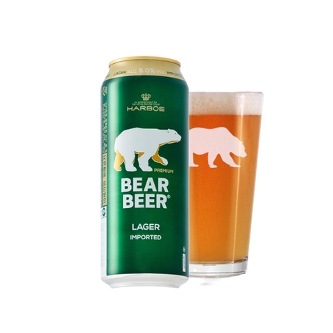 Bia Đan Mạch Bear Lager 5,0% - Lon 500ml - Thùng 24