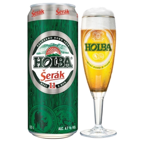 Bia Tiệp Holba Serak 4,7% - Lon 500ml - Thùng 24